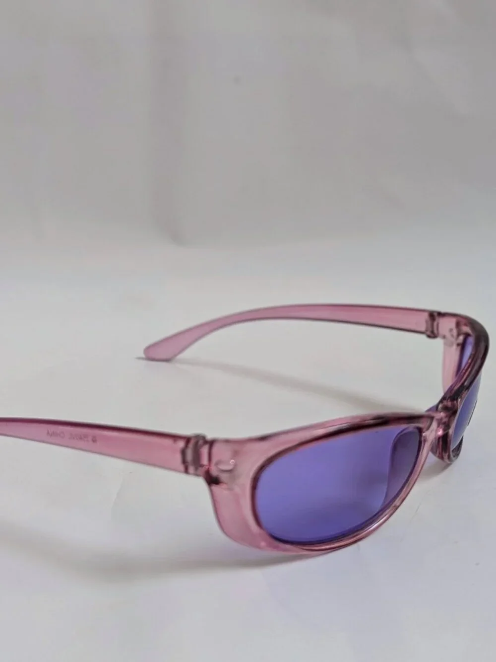 NWT TruVintage Sports Wrap crystal frame w/purple polycarbonate lens sunglasses